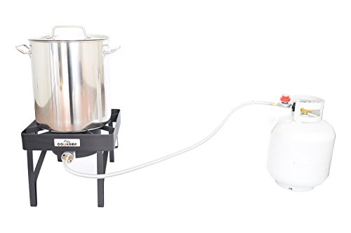 COOKAMP High Pressure 1-Burner Outdoor Propane Gas Cooker with 0-20 PSI Adjustable Regulator and Steel Braided Hose [ 2018 New Model ] SA1100 - Thumbnail 5