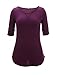 Uniboutique Women's Summer Crew Neck Half Sleeve T-Shirt Casual Loose Top Blouse