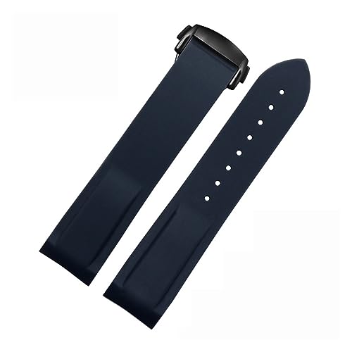 FZXCG 20mm 22mm Rubber Silicone Watch Bands For Omega Seamaster 300 speedmaster Strap Watchband Men's watch Accessories