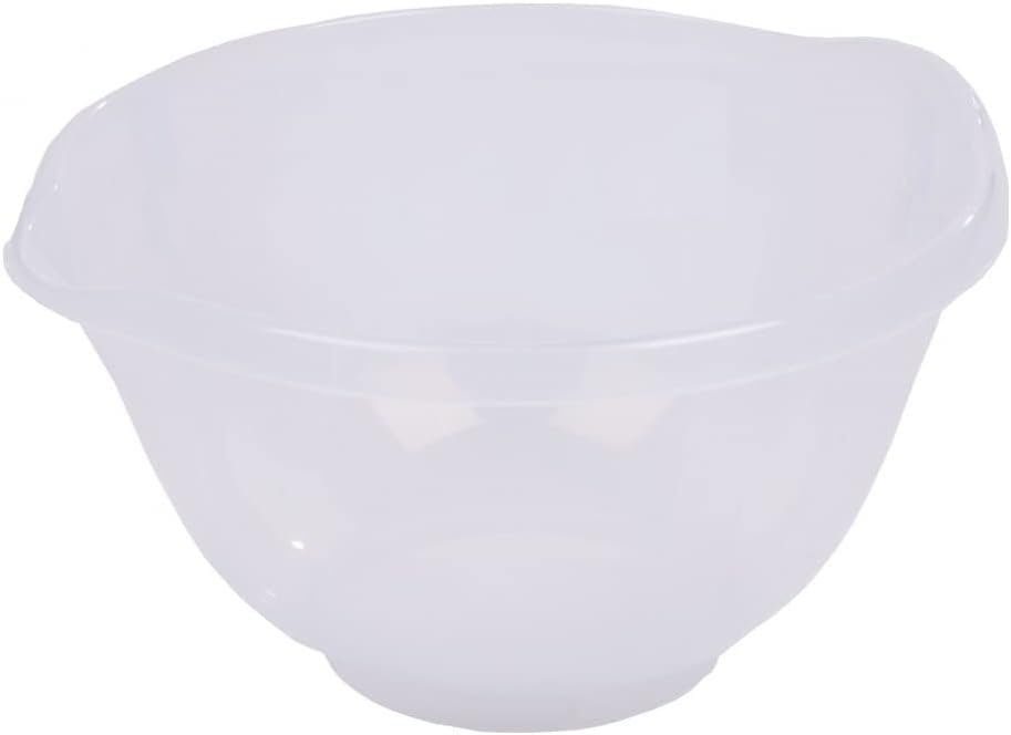 Large Mixing Bowls Non-Slip Soft Grip Clear Plastic Mixing Bowl Microwave and Dishwasher Safe, Compact Stackable 2 Liter, 4Liter, 7 Liter Capacity (2 Liter)