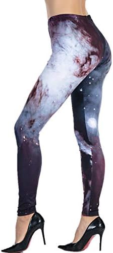 Ndoobiy Women's Printed Leggings Full-Length Regular Size Workout Legging Pants Soft Capri L1