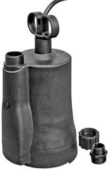 1/6 Horsepower Submersible Utility Pump 1350 GPH, 23 ft TDH for draining flooded cellars, water feature ponds and shallow pools by Pacific Hydrostar