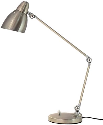 LED Desk Lamp, Architect Lamp, Task Lamp, Metal Swing Armn Light (Eye-Care Technology, Adjustable Arm Office Lamp Work Lighting) (Color : Silver)
