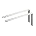 Alise 2Pcs 4mm-Thick Stainless Steel Brackets Floating Shelves Heavy Duty Shelf Bracket Corner Brace Support Wall Hanging 12X6-2/5Inch,Brushed Nickel