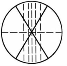 Walter Products, Microscope Eyepiece Reticle with Crosshair 20mm Diameter