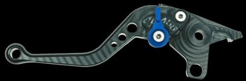 04-09 Yamaha FZ6 Pazzo Racing Levers Shorty Length, Black Levers / Blue Adjusters