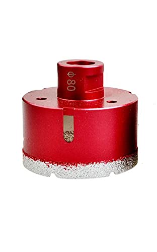 Yaowanguan M14 Drill Bit Hole Saw Tools for Glass/Tile/Ceramic/Marble/Porcelain/Concrete/Granite Cutting Opening - 75mm Diamond Coating Angle Grinder Brazed Drill Bit