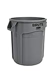 Rubbermaid Commercial Products FG262000GRAY-V Brute Container with Venting Channels, 20 gal, Gray, (Pack of 6)