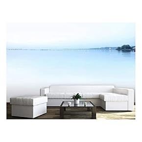 Large Wall Mural - Minimalism Landscape of Peaceful Lake | Self-Adhesive Vinyl Wallpaper/Removable Modern Wall Decor - 66x96 inches