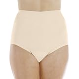 6-Pack Women's Beige Cotton Comfort Regular Absorbency Incontinence Panties 2X (Fits Hip 45-48)