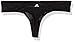 adidas Women's Superlite Thong Underwear (1-Pack), Black/Matte Silver, X-LARGE