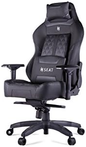 N Seat Pro 600 Series Executive Racing Design Computer Gaming Office Swivel Chair with Lumbar Support and Headrest Pillow Included, Black