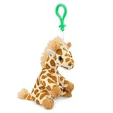 Stuffed Giraffe Clip Toy Keychain By Wild Life Artist, 5 inches