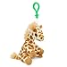 Stuffed Giraffe Clip Toy Keychain By Wild Life Artist, 5 inches