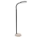 Lavish Home Adjustable Floor Lamp with Bendable Neck - Full Spectrum Natural Sunlight Standing Lamp for Bedroom and Living Room for Reading, Craft, and Esthetician Light (Light Woodgrain)