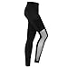 Imido Women's Yoga legging Mesh Tights Sport Workout Running Pants with Side Pocket (S)