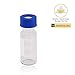 2mL Autosampler Vials, 9-425 HPLC Vials with Writing Area and Graduations, Screw Cap, Red PTFE & White Silicone Septa, 100 Pcs