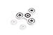 Fidget Spinner Toy Stress Relief High Speed Hand Spinner by EZ Tech Easy Simple Smart (White)