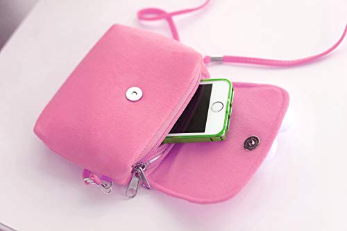 Girls Cute Plush Purses with Necklace Bracelet Ring and Earring Jewelry Set My First Purse for Little Girls Dress up and Role Play