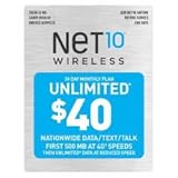 Net10 Monthly Plan Refill Card $40