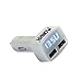 MONKA@ 4in1 3.1A FAST DUAL USB Car Charger with iPhone 6, 6 Plus, 5s, 5c, 4s, 4, iPods,iPad,Samsung Galaxy Note4 5 S4 5 Cell Phones,GPS,Tablets,Blue LED Displays Voltage,USB Charged Devices(White)
