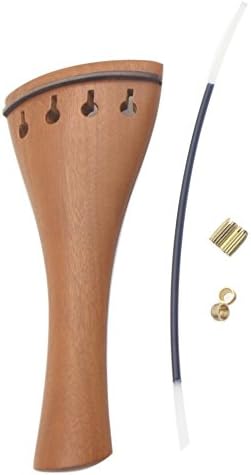 Violin Tailpiece 4/4 with Tailgut and Ebony Fret in Boxwood by Archetto