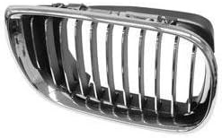for BMW e46 4-door (02-05) EZ Kidney Grille Chrome+Chrome RIGHT rh