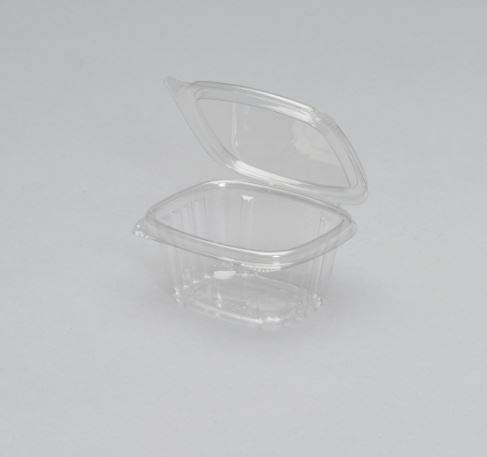 Clear hinged container, Deli container, Produce container, Dips & Spreads, Recyclable, BPA free, Made in the USA