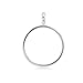 10PCS 20mm Round Open Back Bezel Pendant, Open Back for Resin, Polymer, etc. Open Back Frame with 1 Loop, Silver