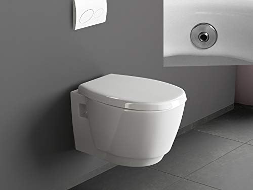 Aqua Bagno Luca Wall-Hung Toilet with Bidet/Taharet with Soft Close Seat