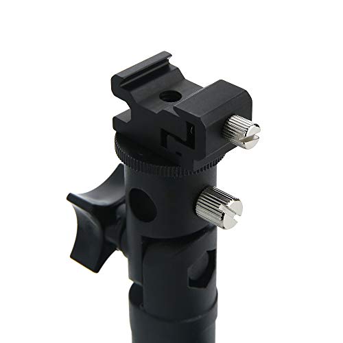 Bestshoot Professional Universal E Type Camera Flash Speedlite Mount Swivel Light Stand Bracket Umbrella Shoe Holder Fits Canon Nikon Pentax Olympus Nissin Metz and other Speedlite Flashes with Standa