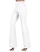 ODODOS Power Flex Boot Cut Yoga Pants Tummy Control Workout Running 4 Way Stretch Boot Leg Yoga Pantss with Hidden Pocket,White,Large