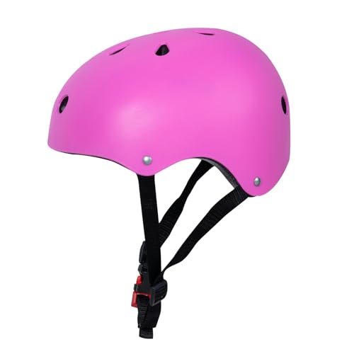 Folarsi Toddler Bike Helmet for Boys Girls 3-12 Years Kids, Safety Certified Bicycle Helmet with Adjustable Fit System & Ventilation, Child Cycling Skateboard Helmet M/L Size (Blue/Pink/Black)
