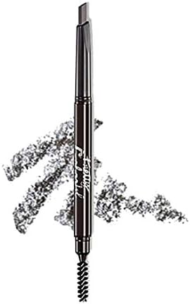Eyebrow Pencil with Eyebrow Brush, Automatic Retractable Eyebrow Makeup Tool Waterproof and Longlasting Eyebrow Pen, 2# Grey Brow