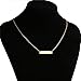 Yfe Bar Pendent Necklace Jewelry CZ Bar Necklaces for Women and Girls Minimal Necklace (Gold Side bar)