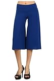 G2 Chic Women's Soft Capri Length Palazzo Stretch Gaucho Pants