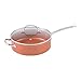 NuWave Copper 4 Quart Duralon Ceramic Everyday Pan with Lid