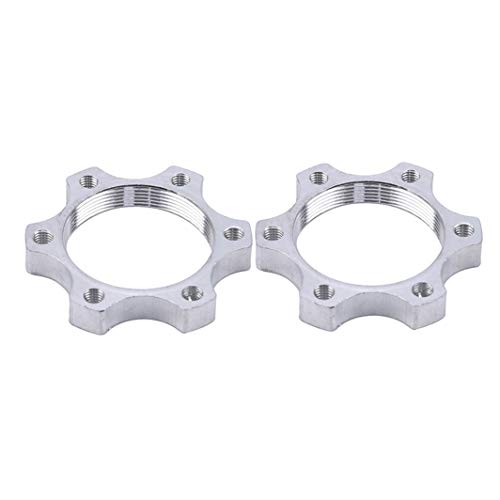 YouCY 2 Pcs Bicycle Free Wheel Hubs Disc Brake Rotor Disc 6 Bolt Bicycle Freewheel Threaded Hubs Disk Bike Disc Brake Rotor Flange Adapter,44MM