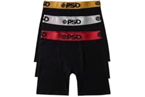 PSD Underwear Mens Boxer Briefs - Solid Basics, Standard Length Pack & Singles, Soft & Breathable Boxer Briefs for Men