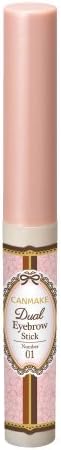 Canmake Dual Eyebrow Stick #01 Natural Brown0.5 Ounces