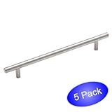 Cosmas 305-128SS True Solid Stainless Steel Construction Euro Style Cabinet Hardware Bar Handle Pull - 5