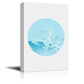 Circular Pattern Landscape Home Artwork for Living Room Bedroom