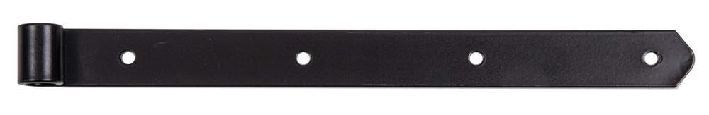 Strap Hinge Straight with Rounded End Rolle 16 mm / 400 x 35 mm / 6 STK. Black