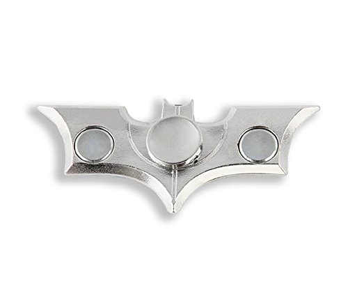 BATMAN Hand spinner fidget toy , WINGS UP, High Speed Spinner Fidget 2 Sided Spinner Toy, Batman Fidget Spinner, Stress Reducer Relieves ADHD, EDC Focus Toy (SILVER)