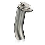 FREUER Cascate Collection: Modern Bathroom Sink Faucet, Brushed Nickel