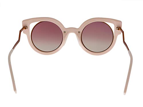 Fendi Women's Round Cutout Sunglasses, Orange Glitter Pink/Red, One Size