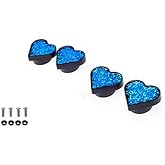 FD&amp;D Multiple Use Shining Screw Cap, Blue Heart Pattern with M6 Machine Screw
