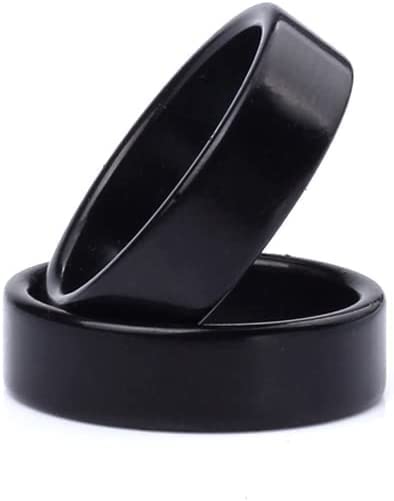 MOMOMAGE Black Strong Magnetic Magic PK Ring Magnet Coin Magic Tricks Props Finger Decoration Magician Ring Illusion Gimmick Accessories (18 mm)