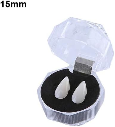Verlike 2Pcs/Set Vampire Teeth Fangs Halloween Party Cosplay Props Horror False Teeth Props Party Favors Cosplay Accessories 15mm