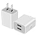 USB Wall Charger 5V/2.1A [2-Pack] Dual USB Home Travel Plug Charger Power Adapter For iPhone 8/8 plug, 7/7 plus, 6s/6s plus, Samsung Galaxy S7 S6, Huawei, HTC, LG, Table, Motorola And More (White)